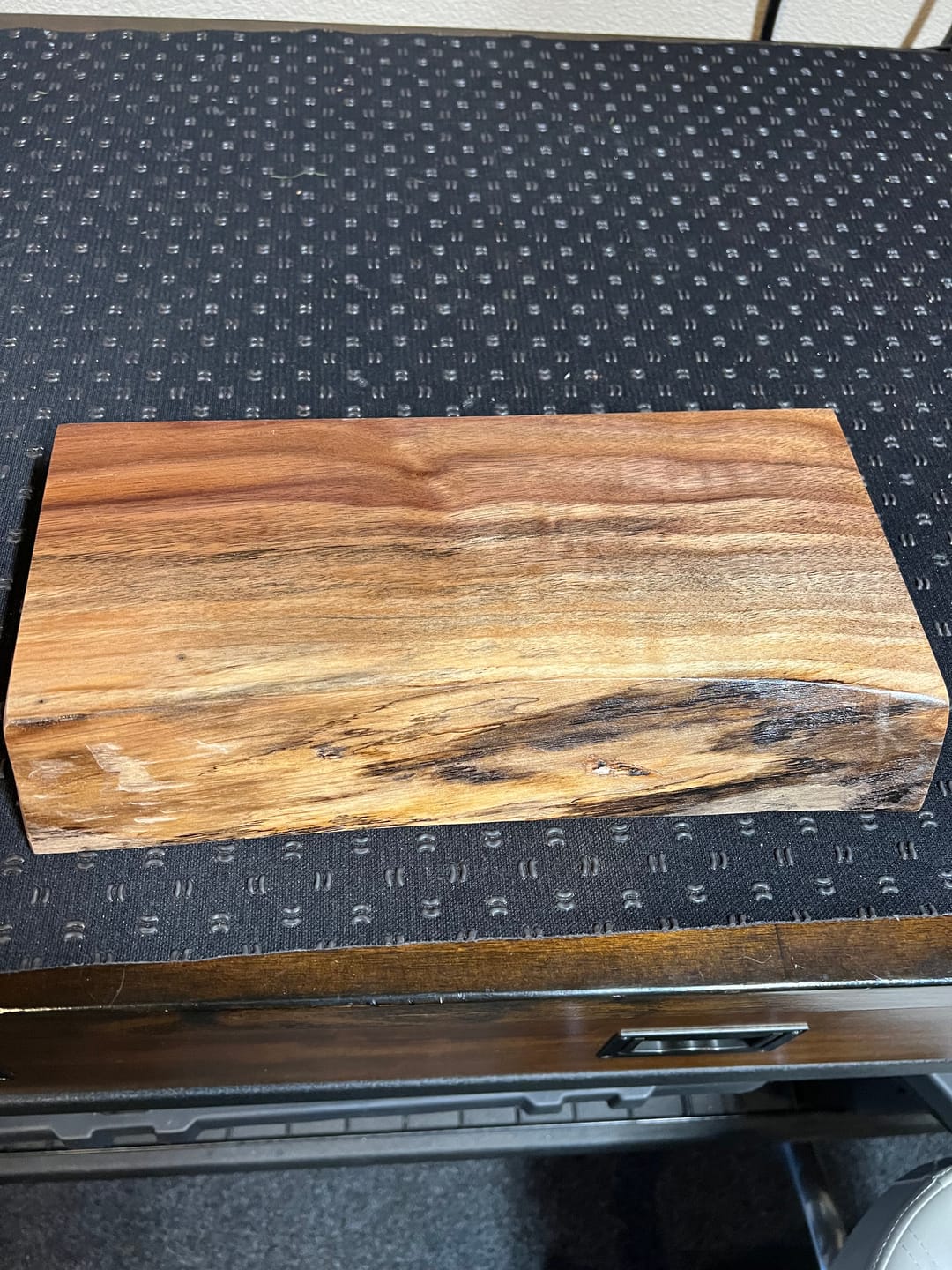 Customer photo review of Live Edge Walnut Floating Shelves
