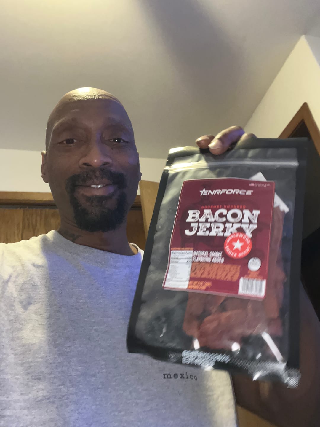 Customer photo review of Gourmet Bacon Jerky
