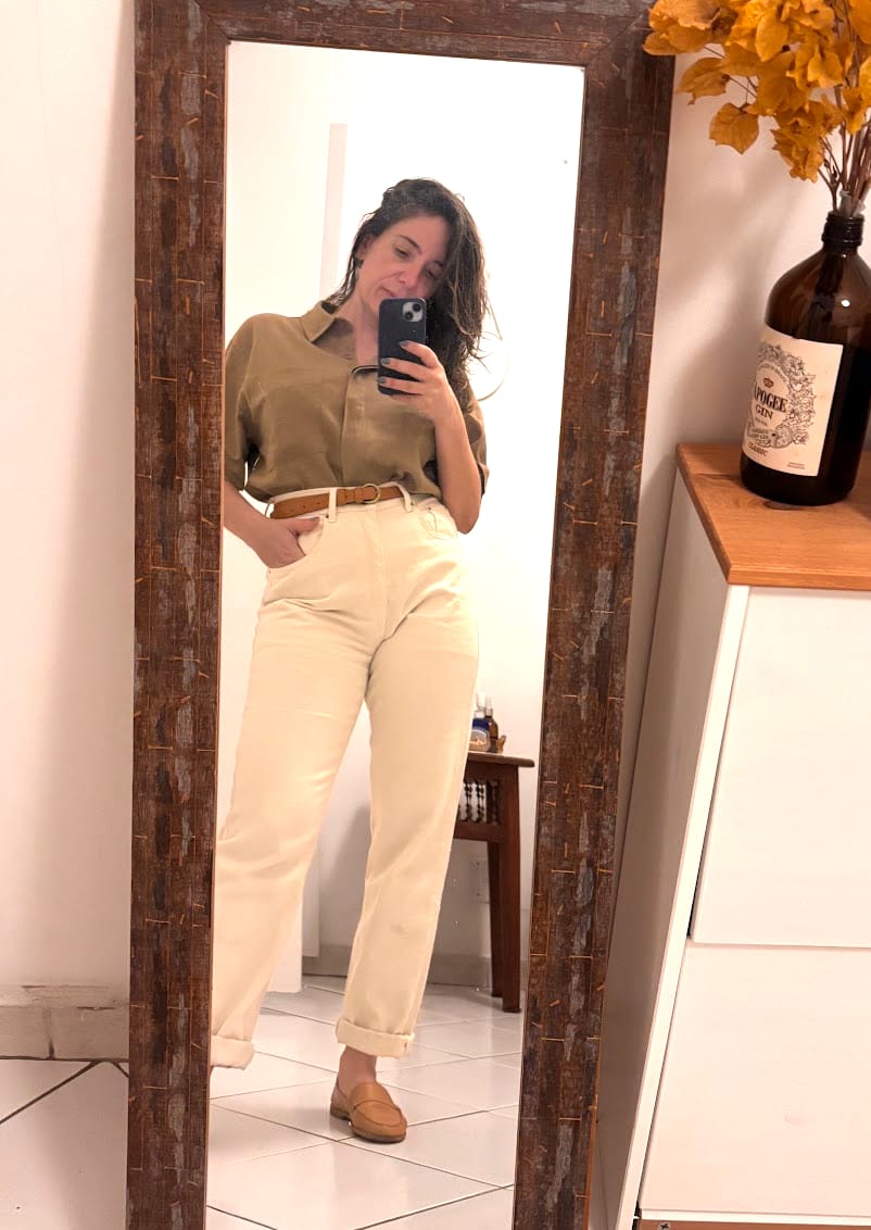 Customer photo review of Camisa Jambo Marrom Claro