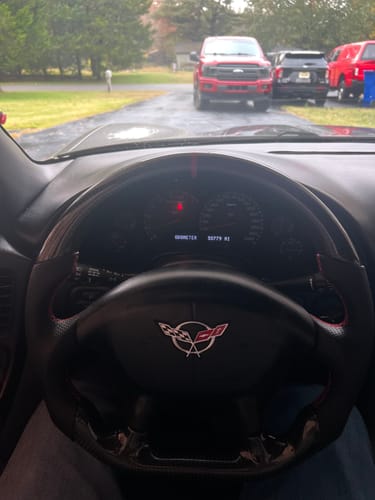 Customer photo review of Genuine Carbon Fiber Steering Wheel For C5 Corvette 1997-2004