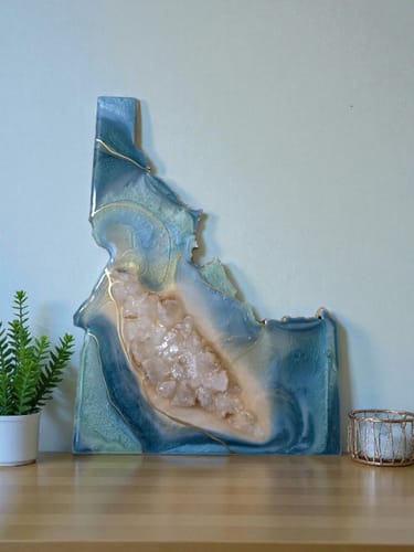 Customer photo review of Unfinished Wood Idaho Shape - State - Craft - up to 46" DIY