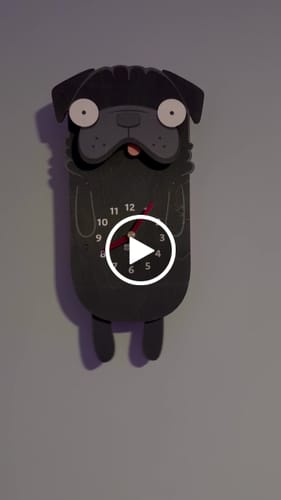 Customer video review of Penny the Pug Pendulum Clock