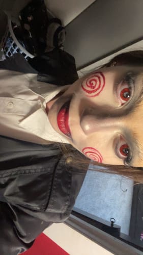 Customer photo review of PRIMAL ® Dracula I - Red Colored Contact lenses