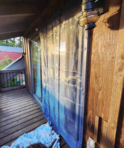 Customer photo review of The Custom Magnetic Screen Door