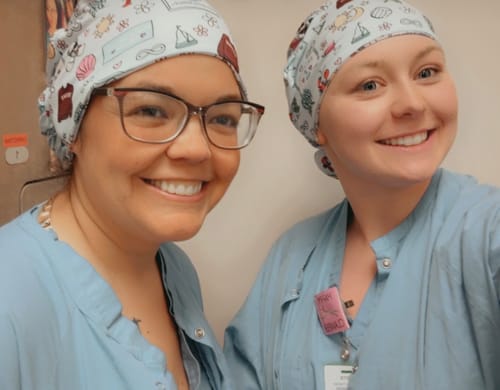 Customer photo review of DuoStyle Scrub Hat - Cousin’s Beach