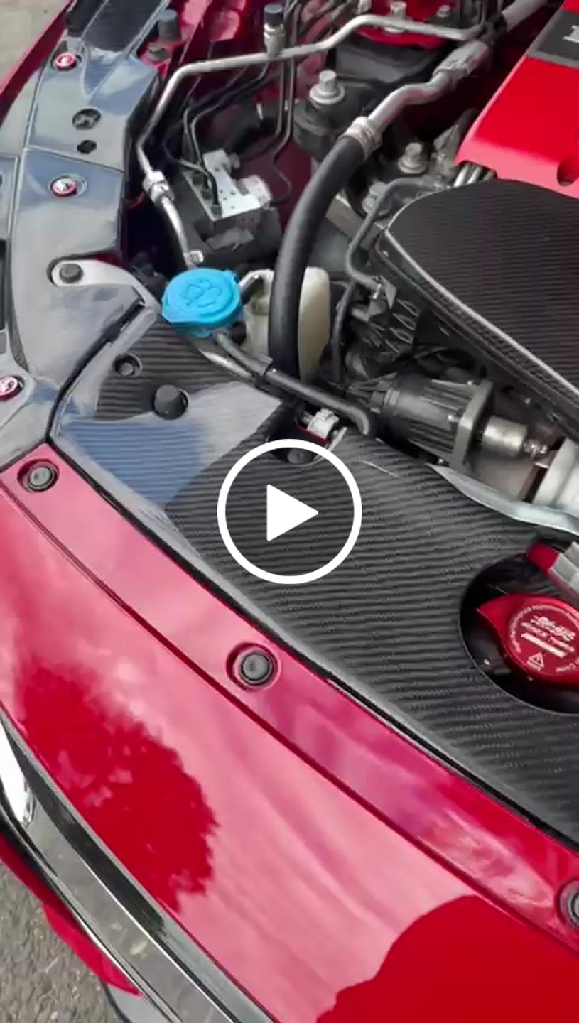 Customer video review of 2018-2022  Honda Accord Carbon Fiber Engine bay