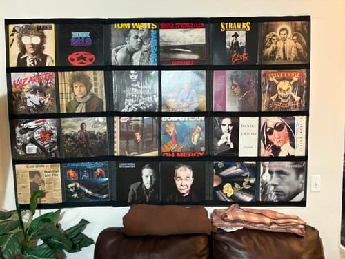 Customer photo review of 12" Vinyl Record Display Frame - LP Wall Storage