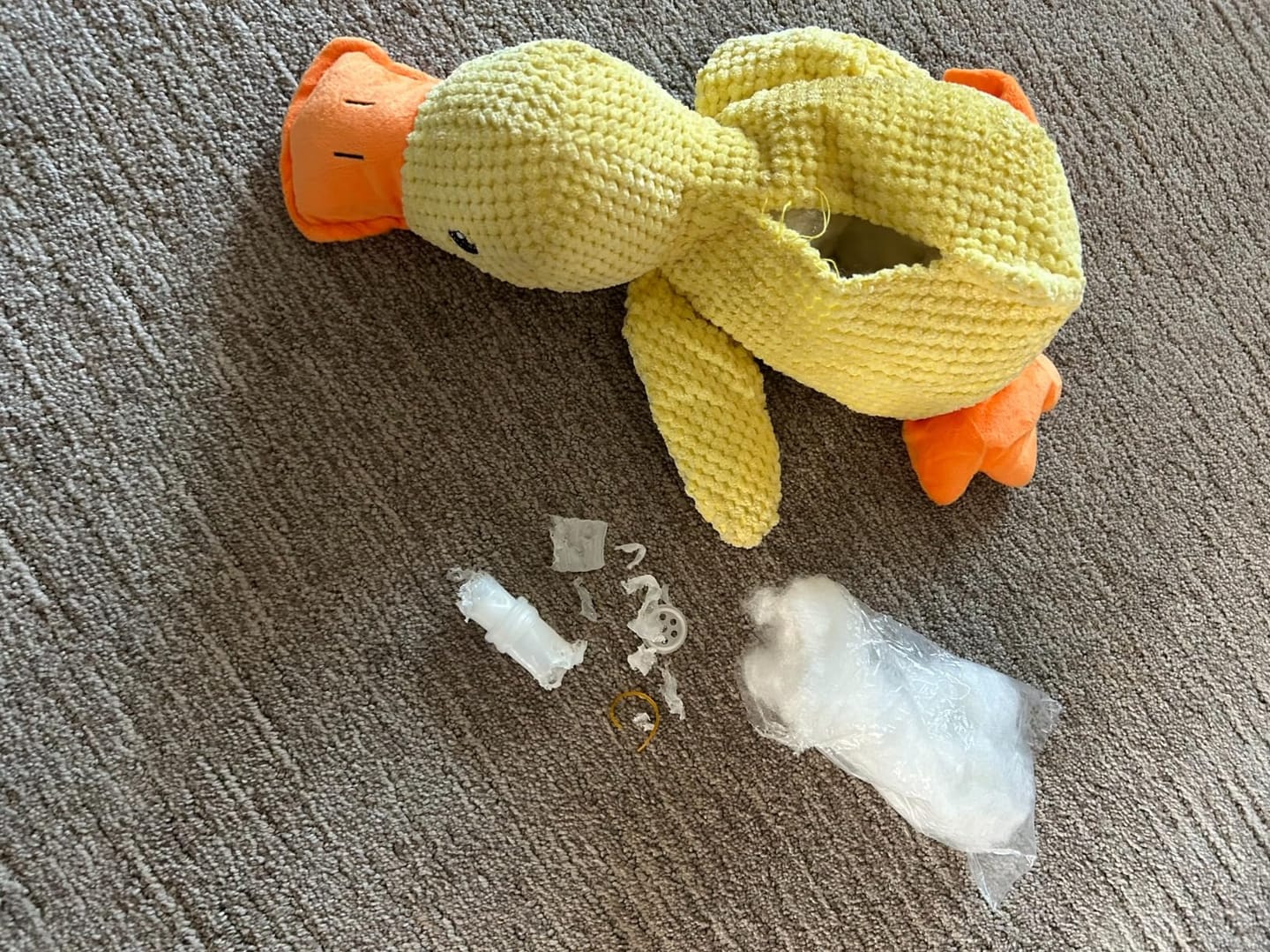Customer photo review of [BEST SELLER] Calming Duck Dog Toy