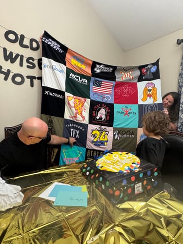 Customer photo review of Premium T Shirt Quilt