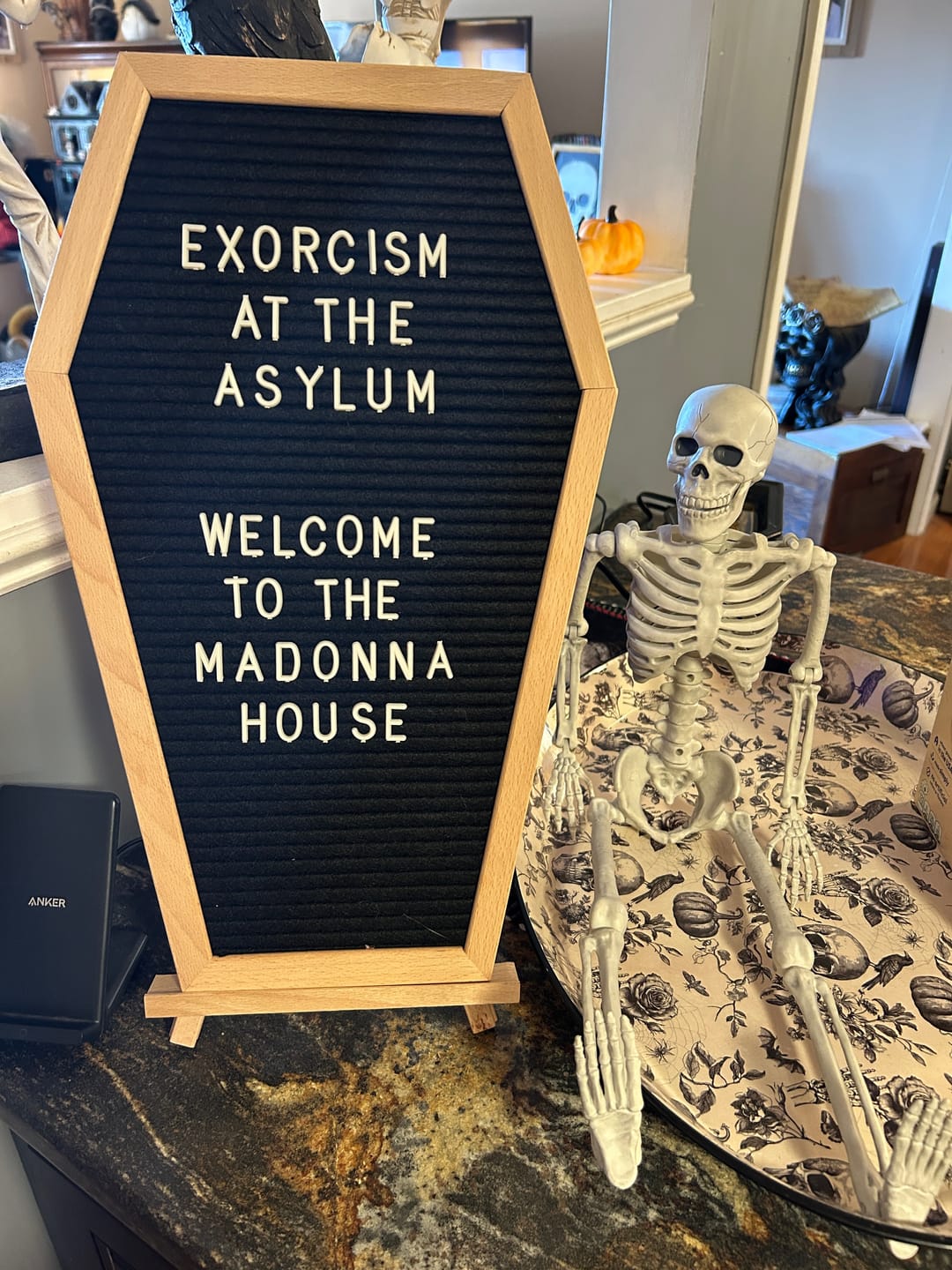 Customer photo review of Exorcism & Asylum Halloween Murder Mystery Game Kit
