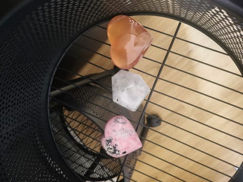 Customer photo review of Honey Calcite Heart #11