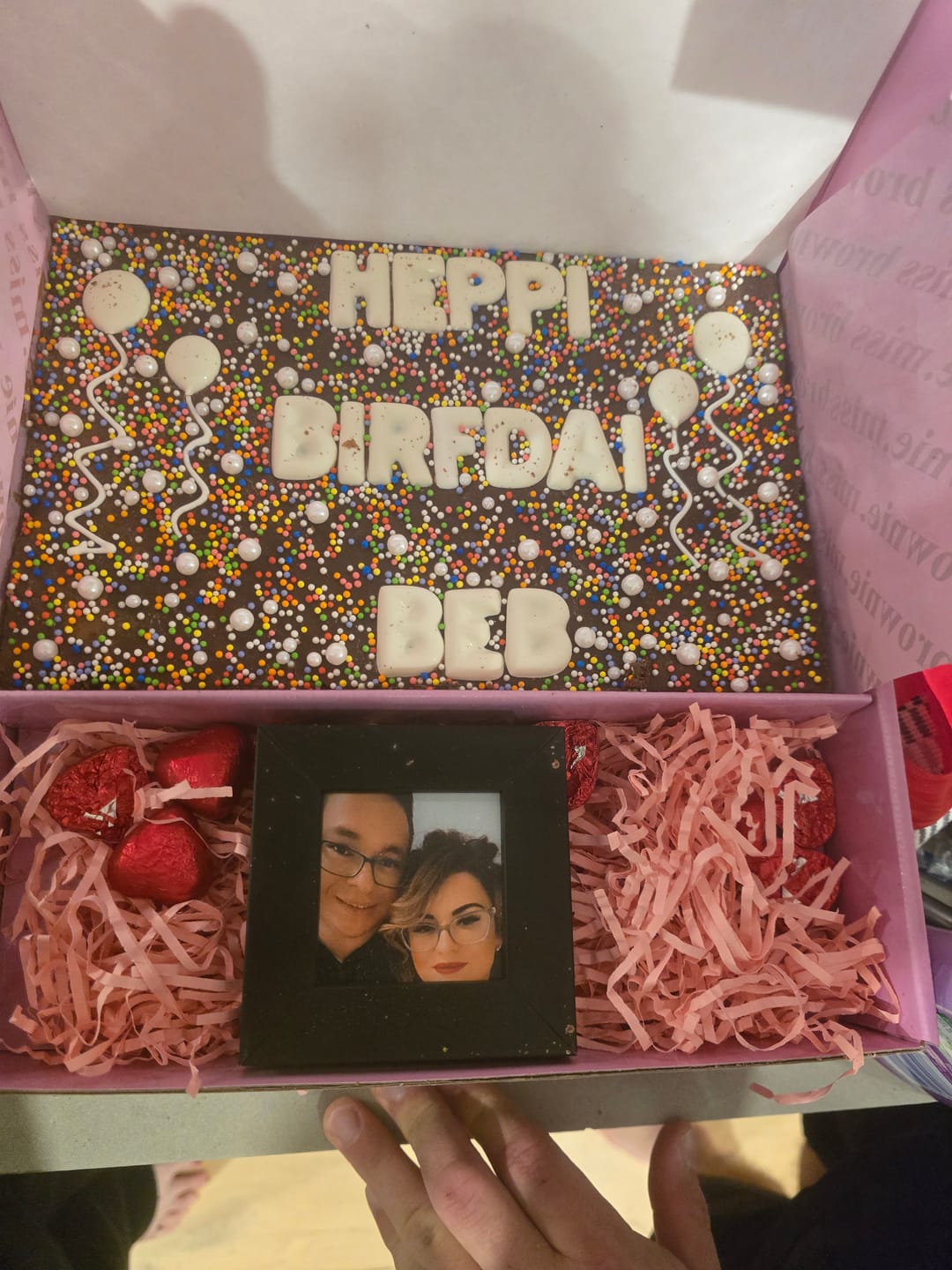 Customer photo review of Custom Birthday Brownie