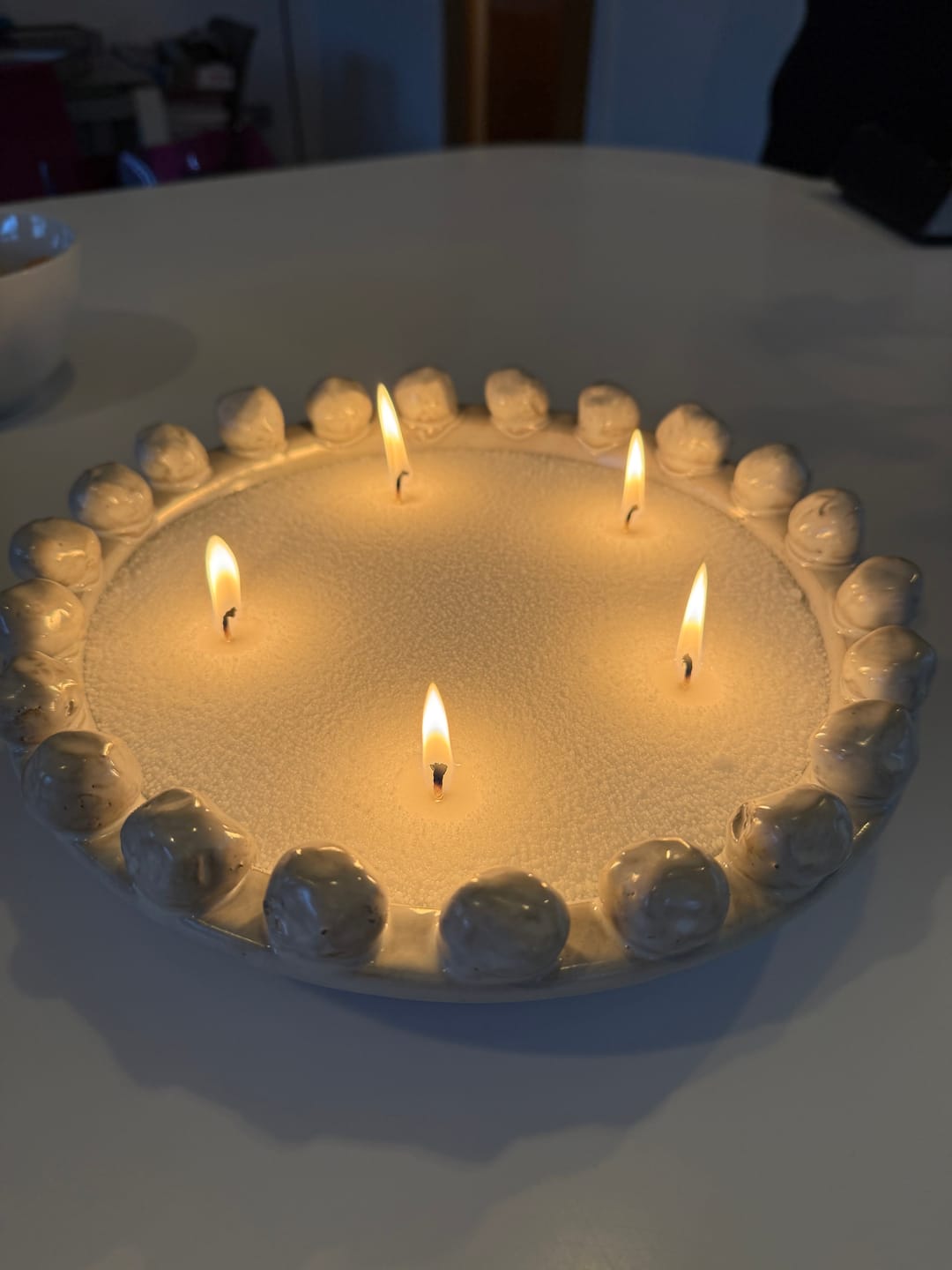 Customer photo review of Candle Sand 3kg/6.6 lb Bucket + 100 Wicks by Candlera®