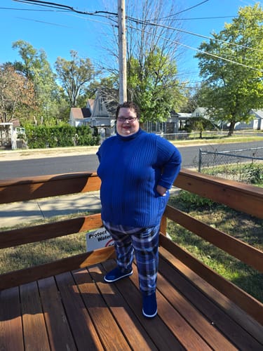 Customer photo review of TABITHA BLUE/WHITE