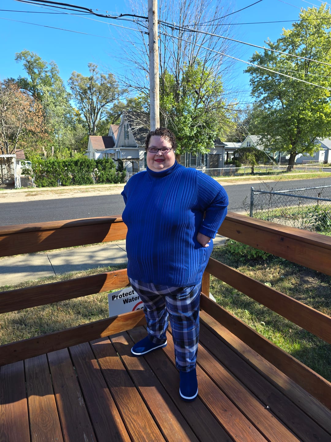 Customer photo review of TABITHA BLUE/WHITE