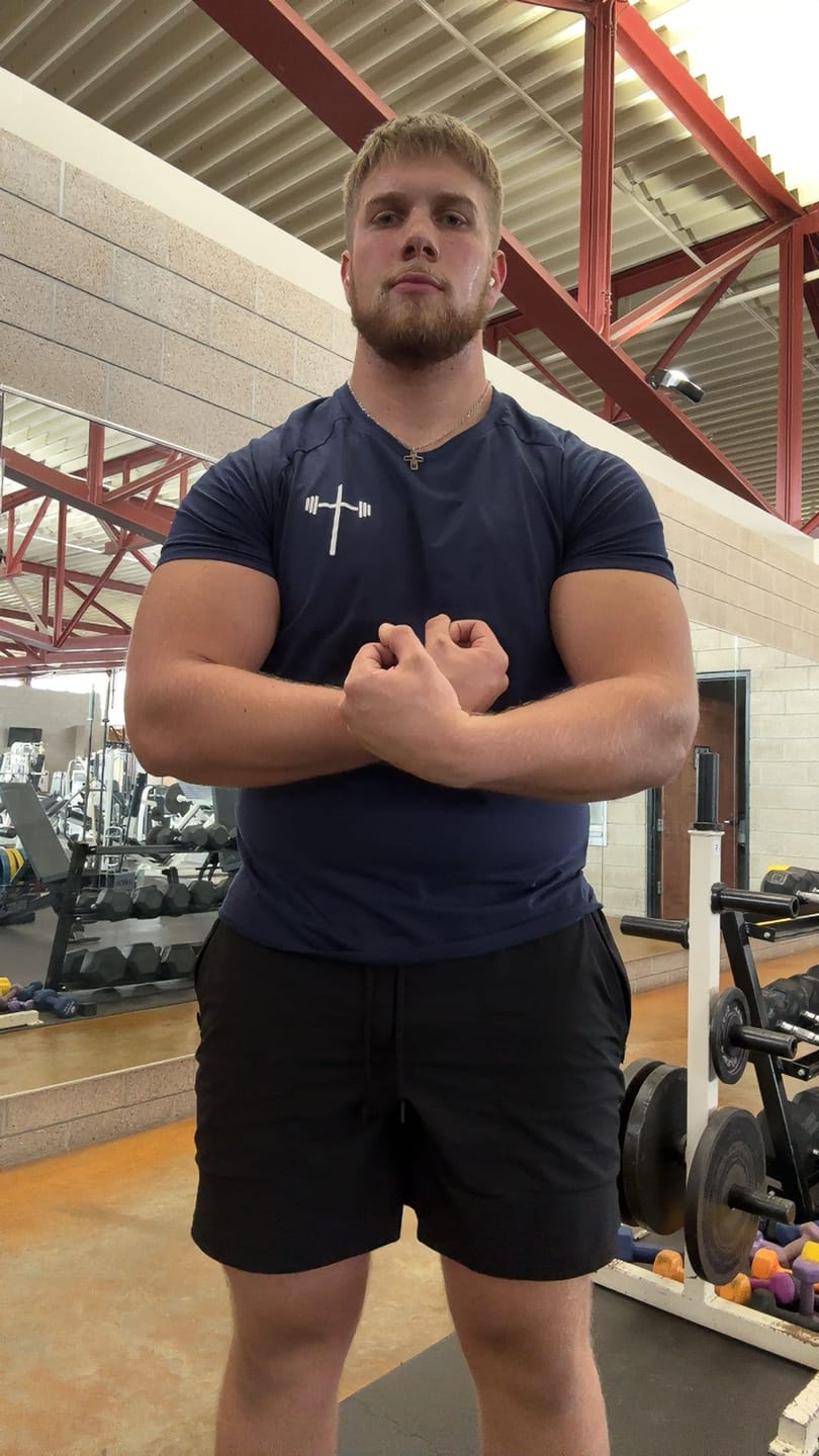 Customer photo review of Original Fitted Performance Tee