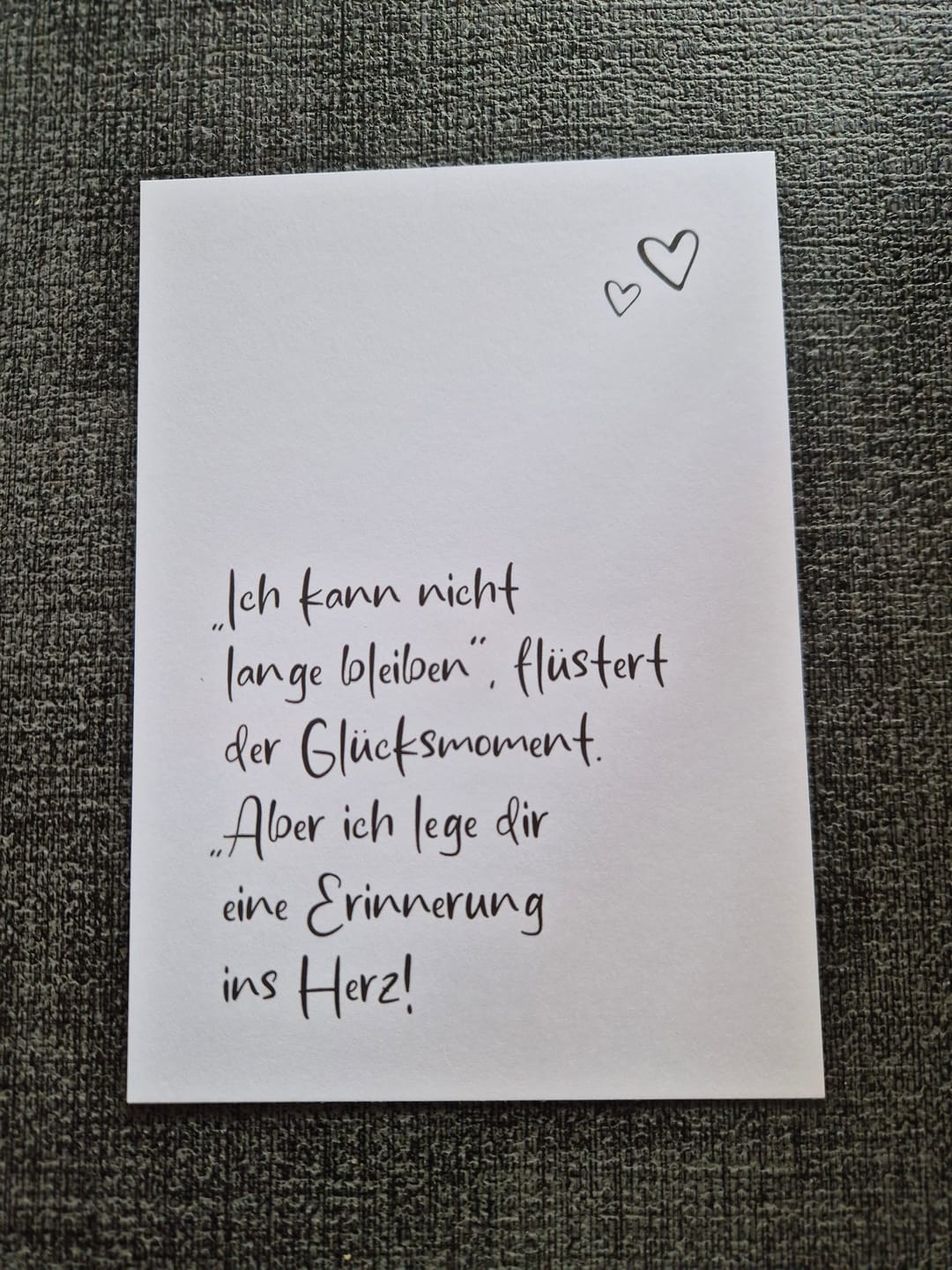 Customer photo review of Glücksmoment · Postkarte