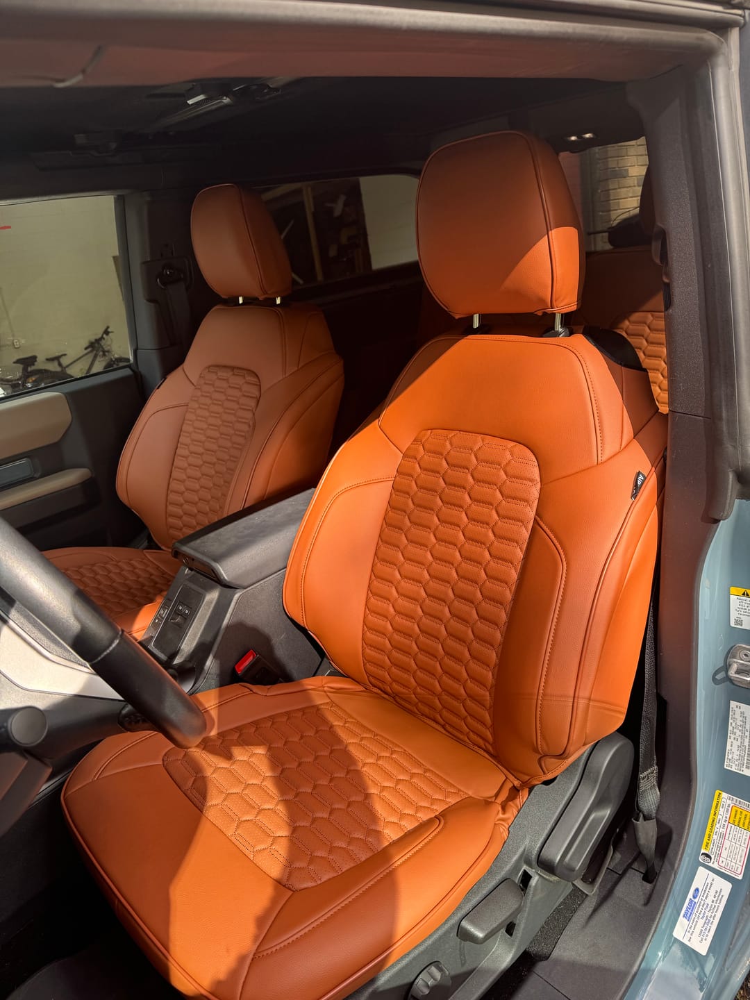 Customer photo review of 2021+ Ford Bronco 2 Door Custom Leather Seat Covers