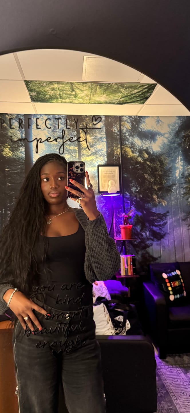 Customer photo review of Silky Straight Bulk Hair Extensions for Braiding