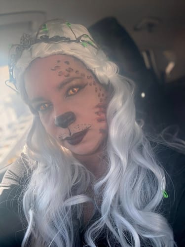 Customer photo review of Halloween DragonMaid Yellow Colored Contact Lenses