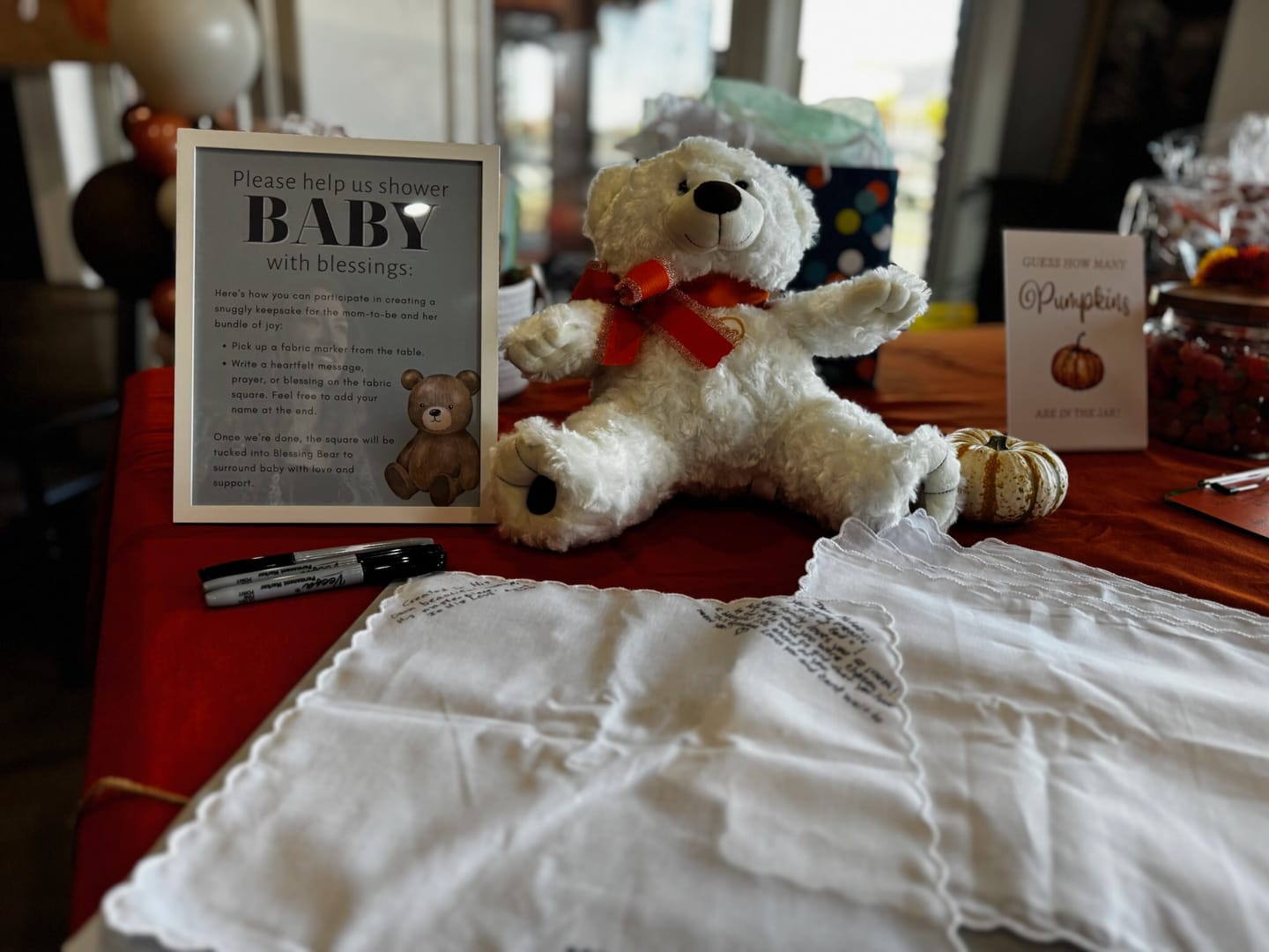 Customer photo review of Snowy Blessing Bear® Baby Shower Bundle