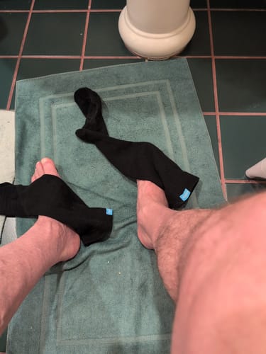 Customer photo review of Performance Eucalyptus Compression Socks