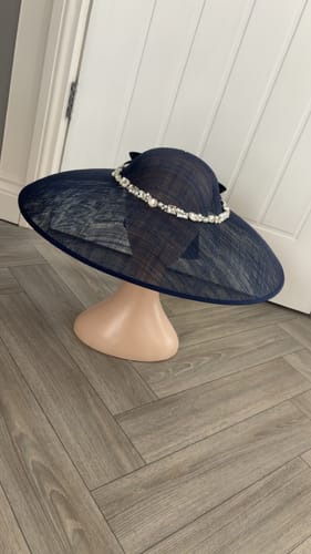 Customer photo review of UK Made Sinamay Wide Down Brim Hat Base 48x42cm - HA098