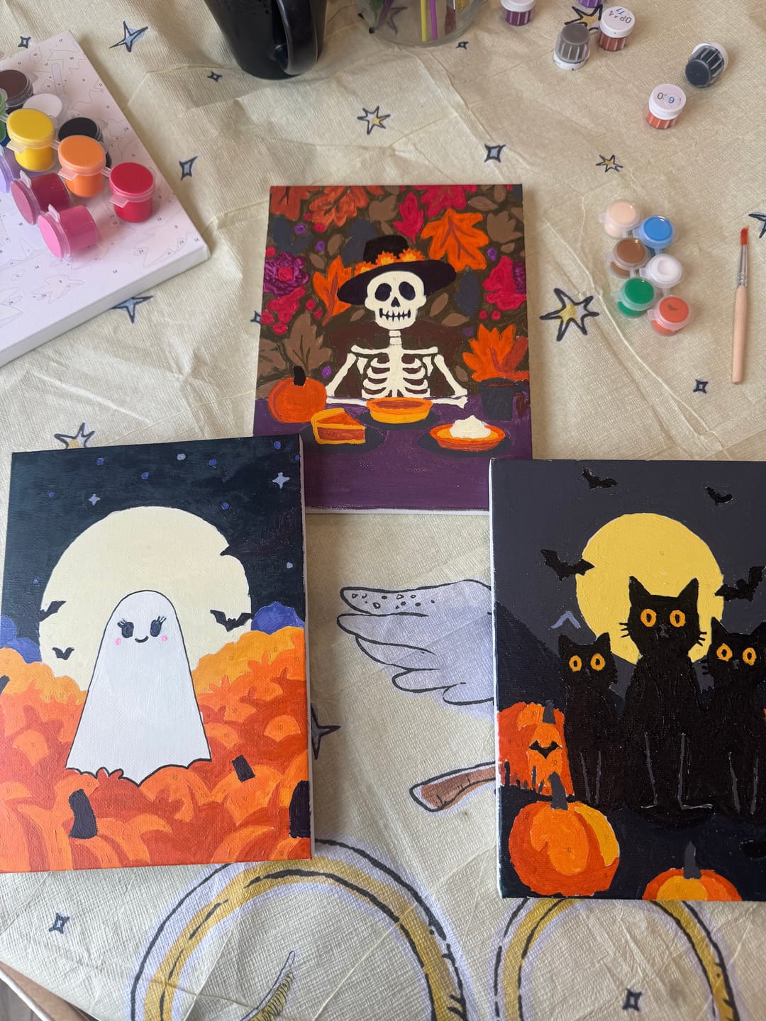 Customer photo review of 6 Mini Paintings - Spooky Autumn Set