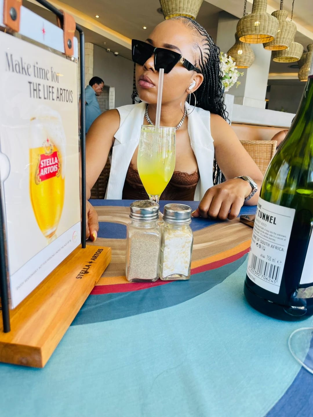Customer photo review of Black Diva Logo Sunglasses