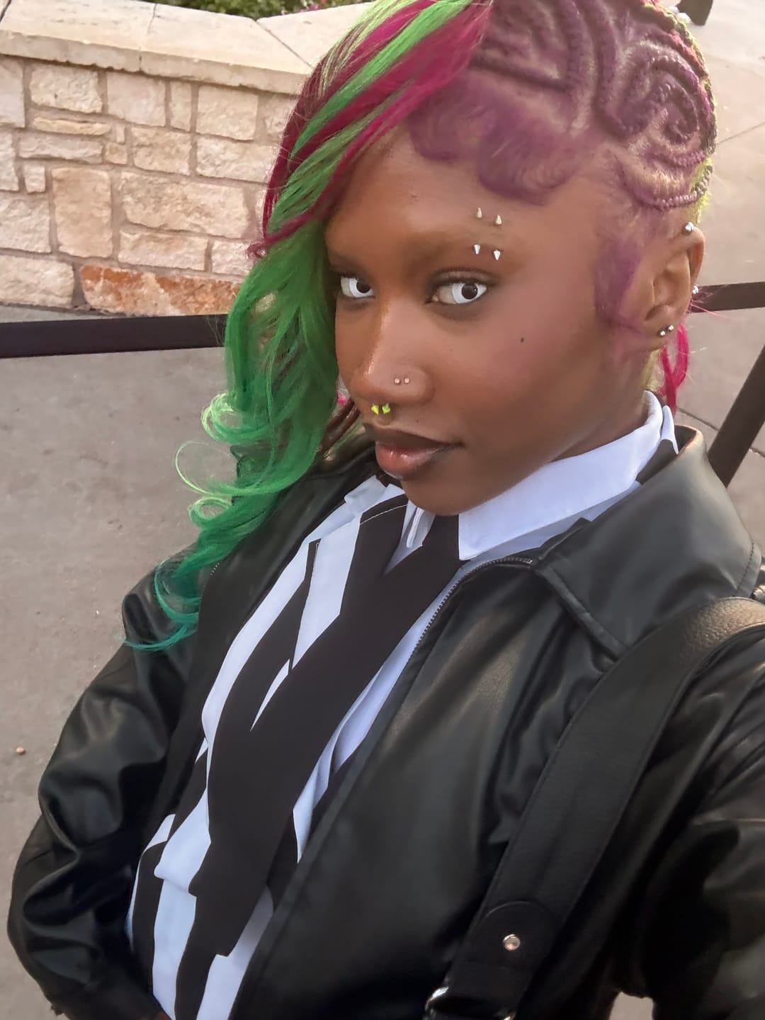 Customer photo review of Halloween Whiteout Prescription Colored Contact Lenses