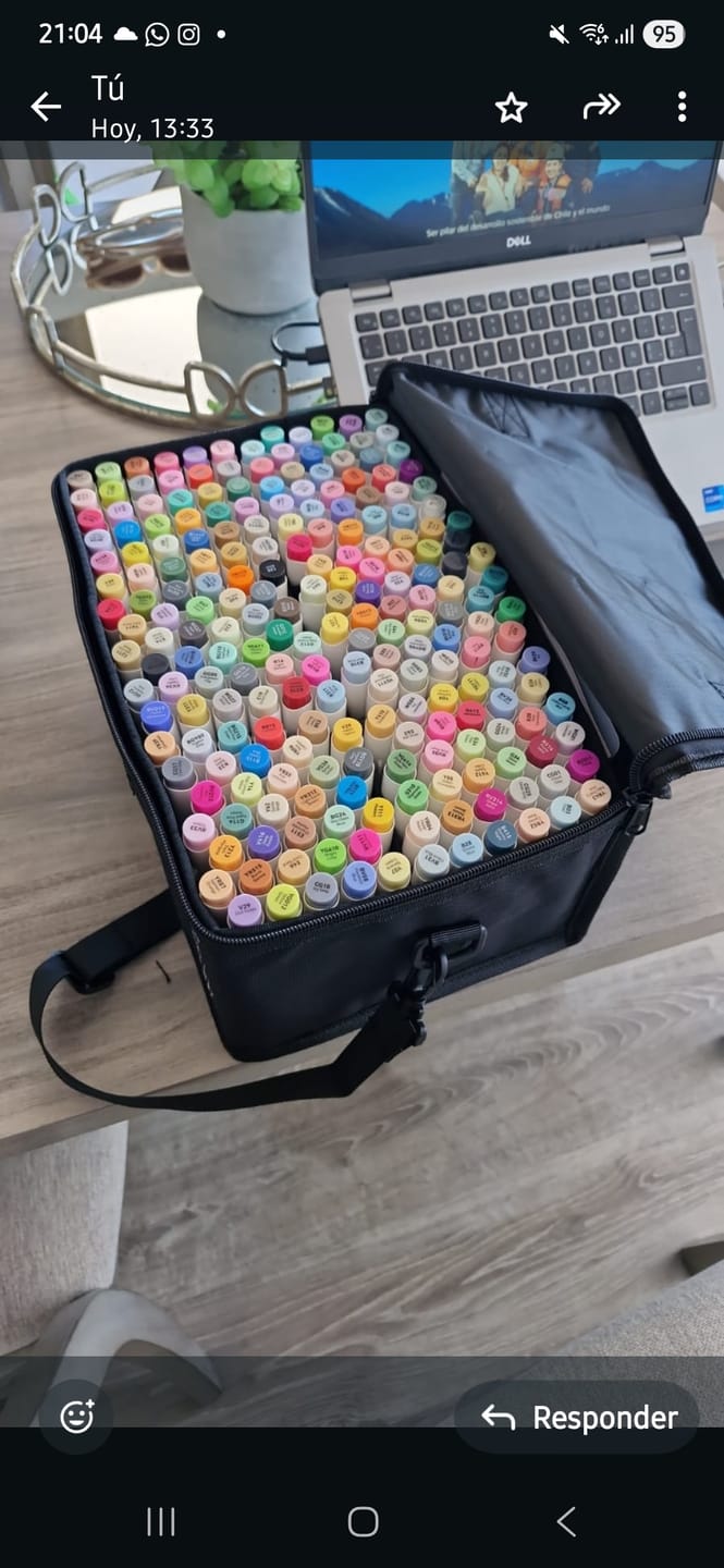 Customer photo review of Ohuhu - Set 216 Marcadores al Alcohol Honolulu B Doble Punta