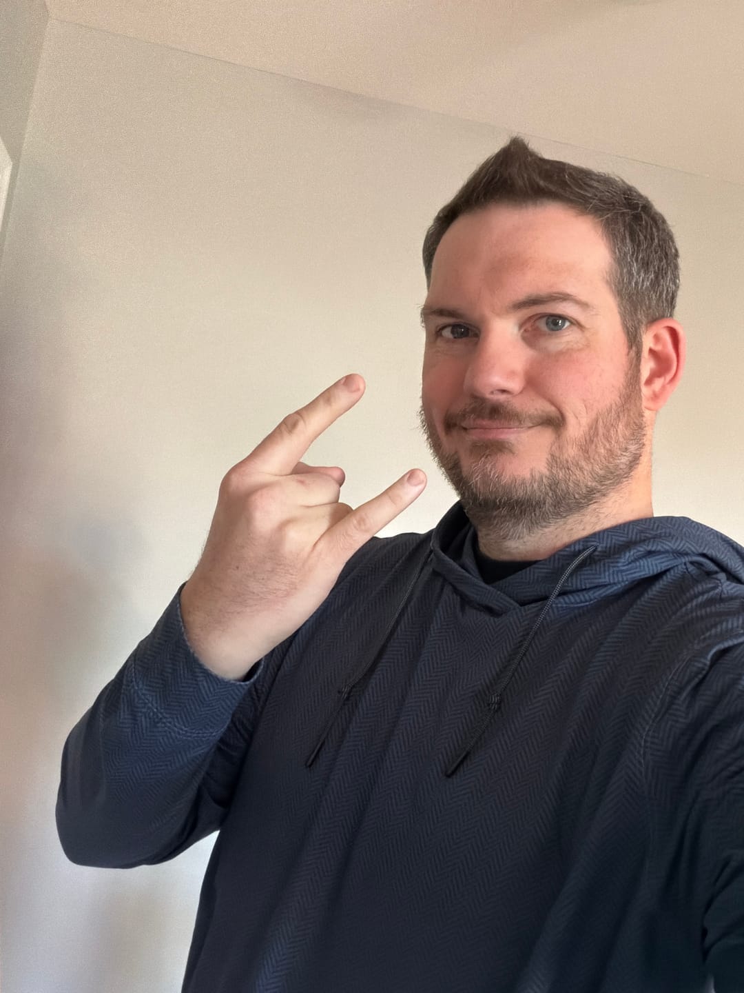 Customer photo review of Bad to the Herringbone – Performance Hoodie