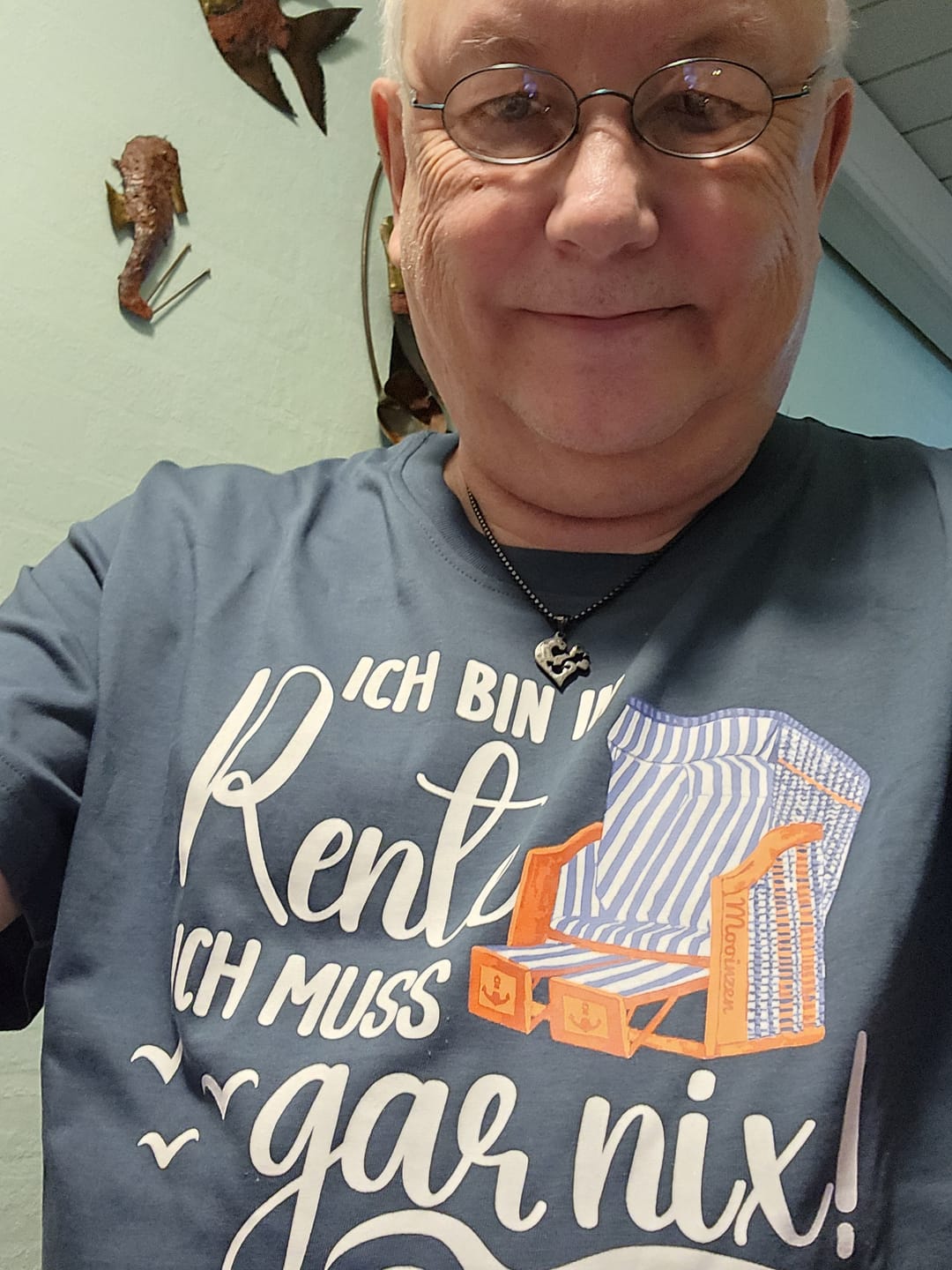 Customer photo review of Ich bin in Rente · Unisex Premium Bio T-Shirt