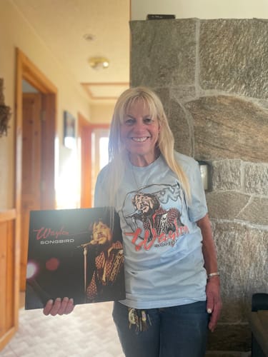 Customer photo review of Storms Never Last Waylon Jennings Shirt