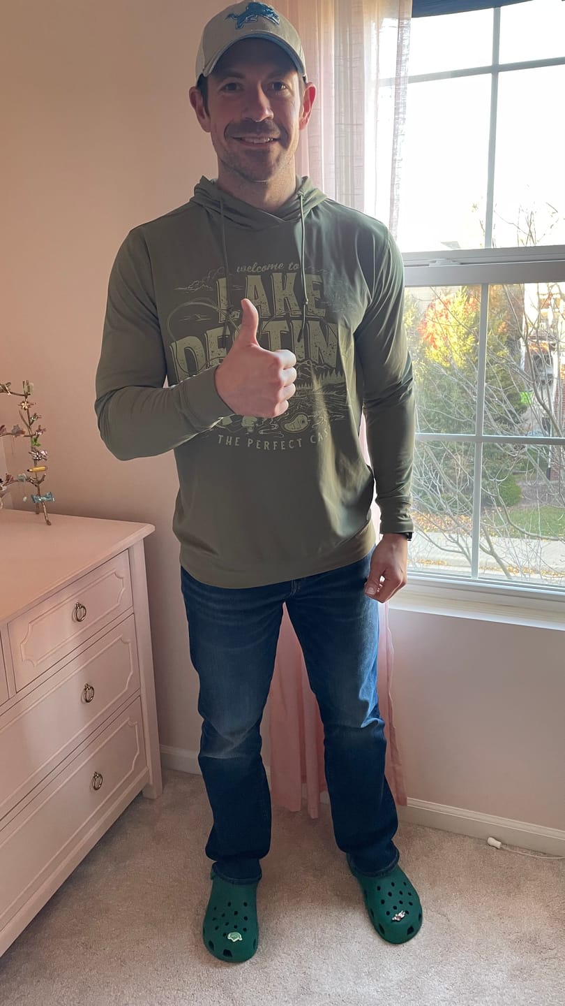 Customer photo review of Disney's A Goofy Movie "Lake Destiny" – Performance Hoodie