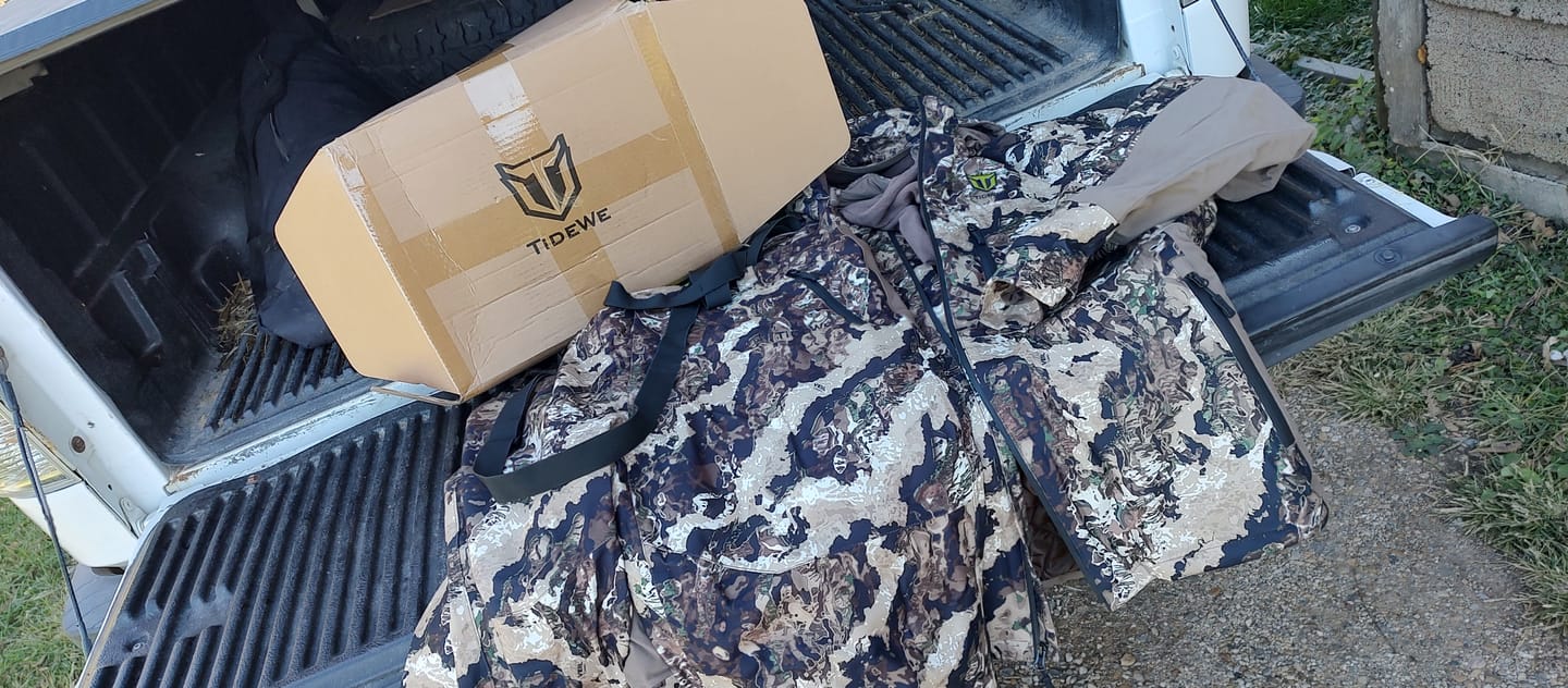 Customer photo review of Altus Whitetail Ultra Silent Hunting Suit Men's Water Resistant Hunting Clothes