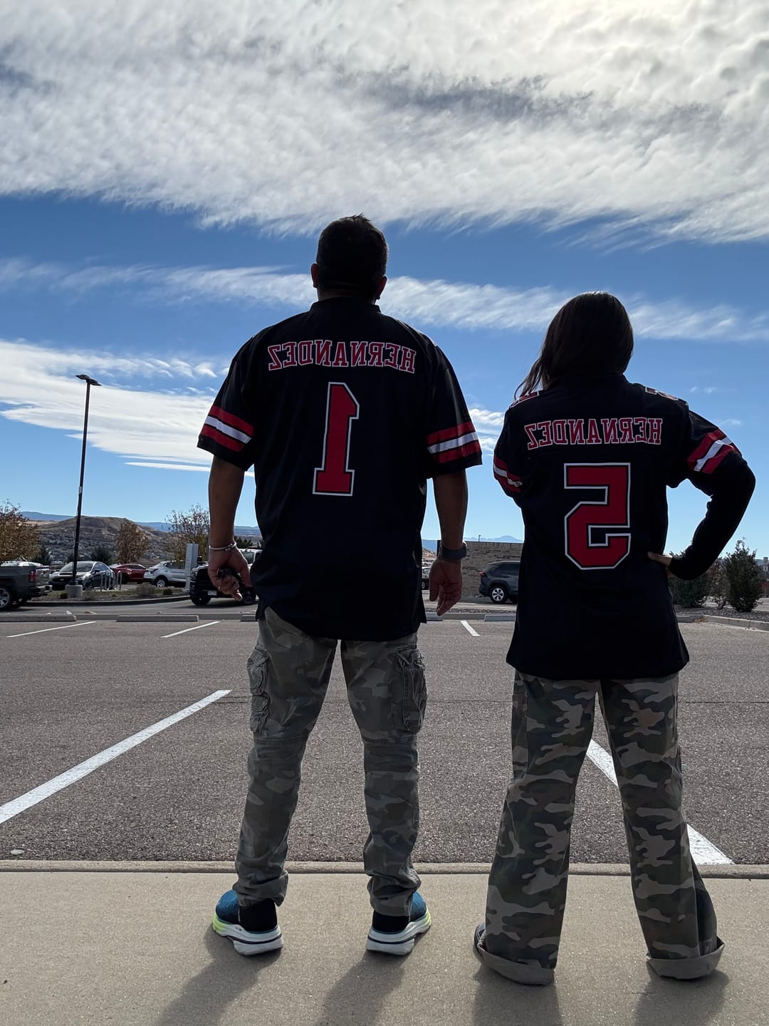 Customer photo review of Custom Black Red-White Classic Style Mesh Authentic Football Jersey