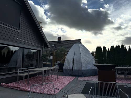 Customer photo review of Überwinterungszelt "Tropical Island XL" Ø 340 x H 280 cm