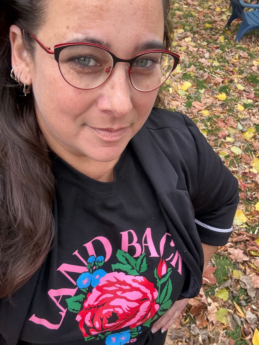 Customer photo review of Rose Land Back Tee