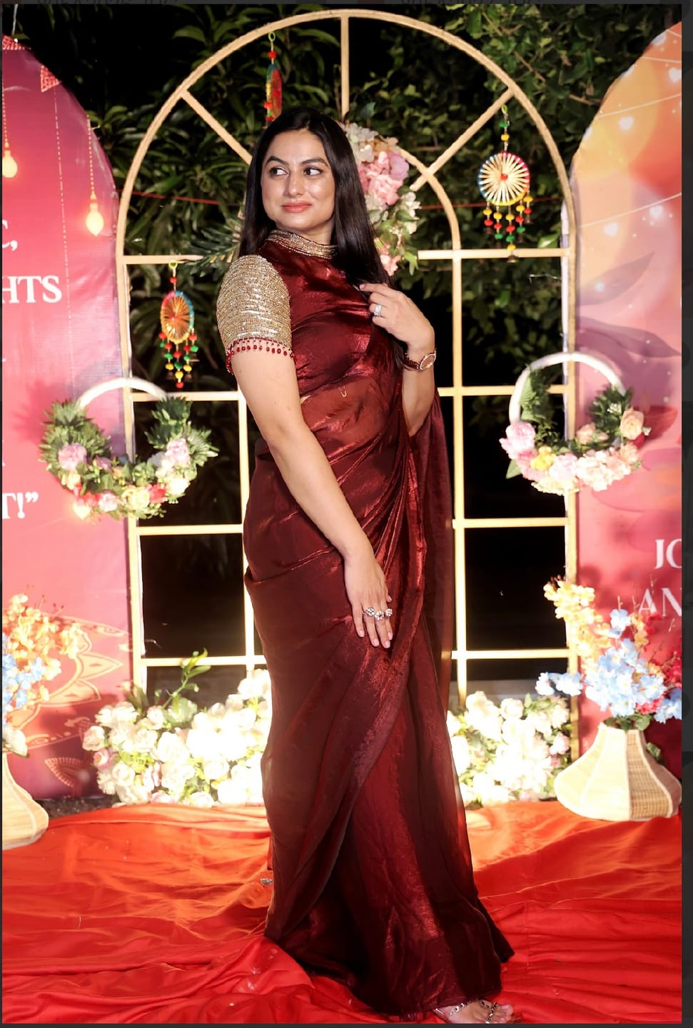 Customer photo review of Glow of Eternity Fancy Silk Saree