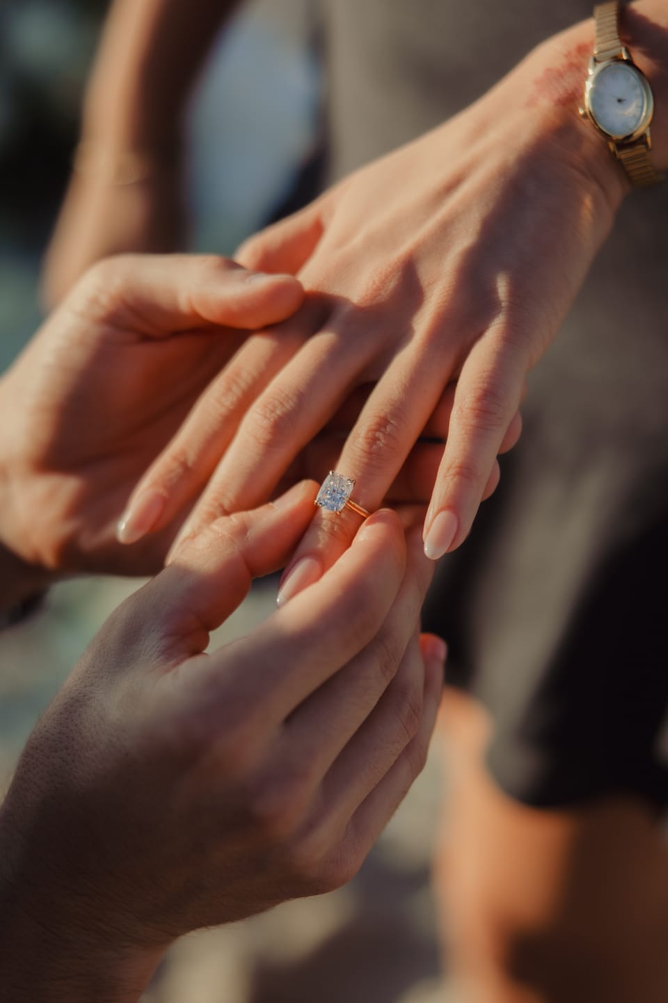 Customer photo review of Custom Engagement Ring Diamond Daughters