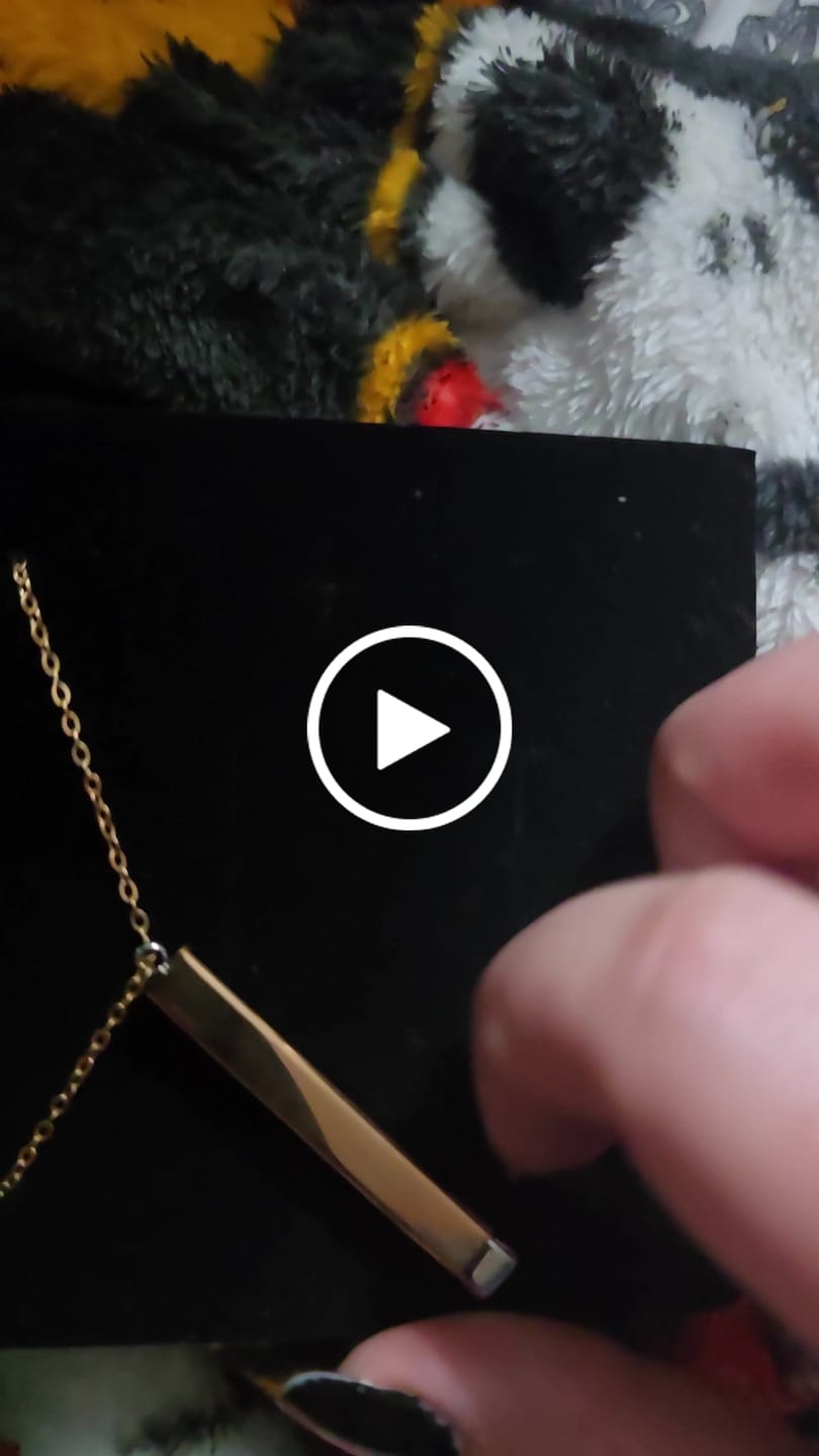 Customer video review of Custom Text Engraved Secret Message Necklace