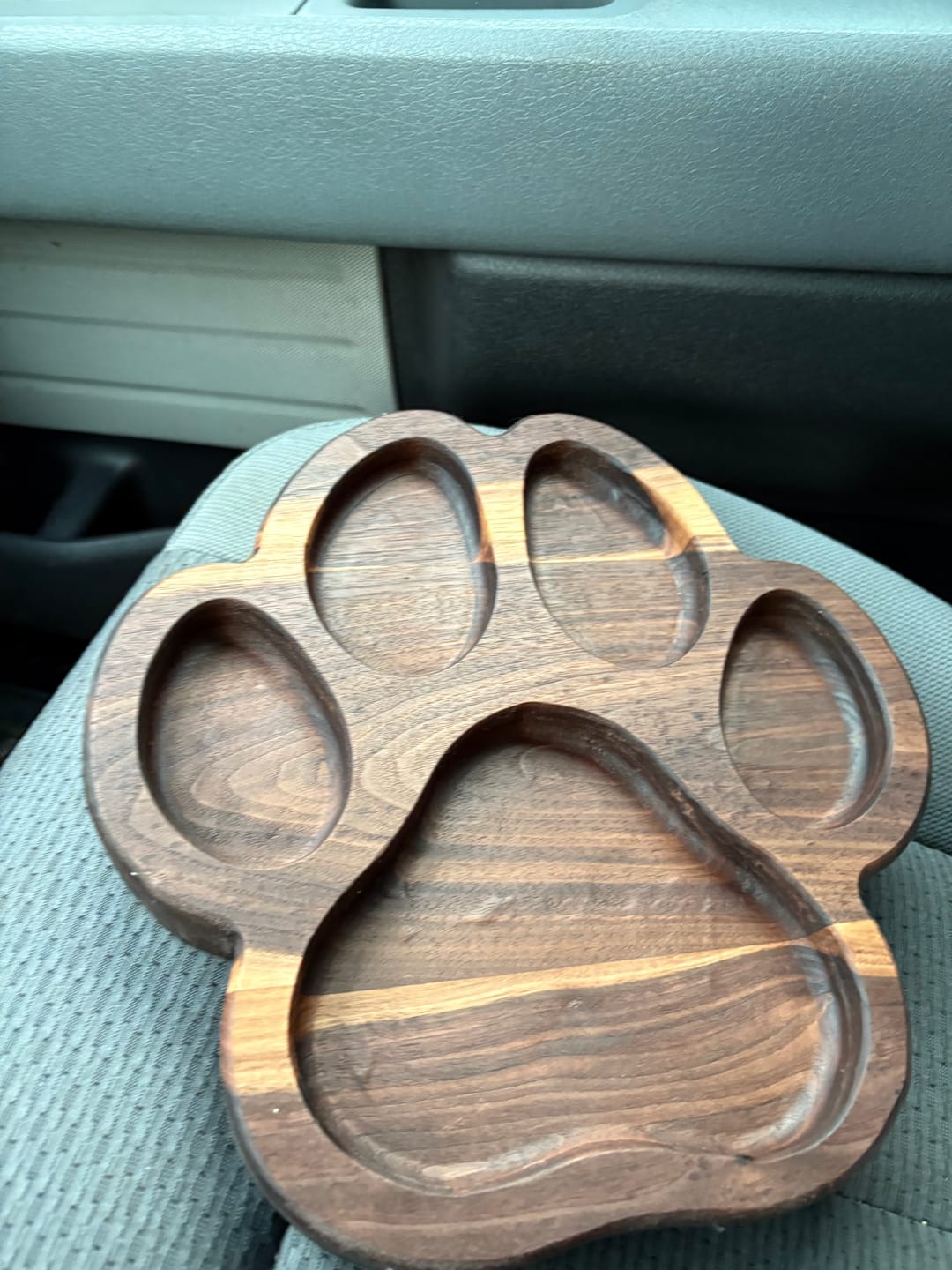 Customer photo review of Dog Paw Print Tray / Inlay Acrylic Router Template