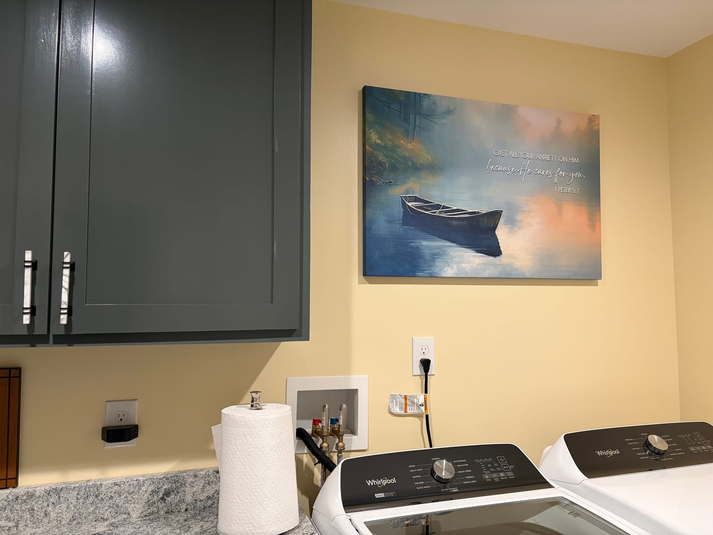 Customer photo review of 1 Peter 5:7 Cast All Your Anxiety on Him Wall Art Canvas