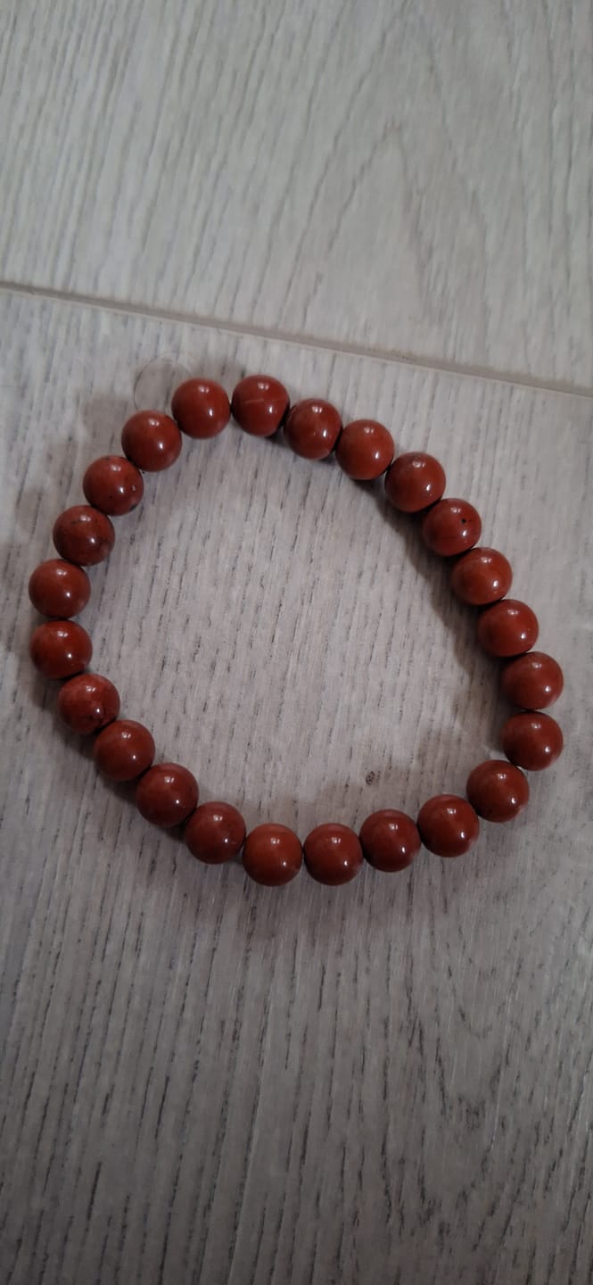 Customer photo review of Bracelet Jaspe Rouge 8mm