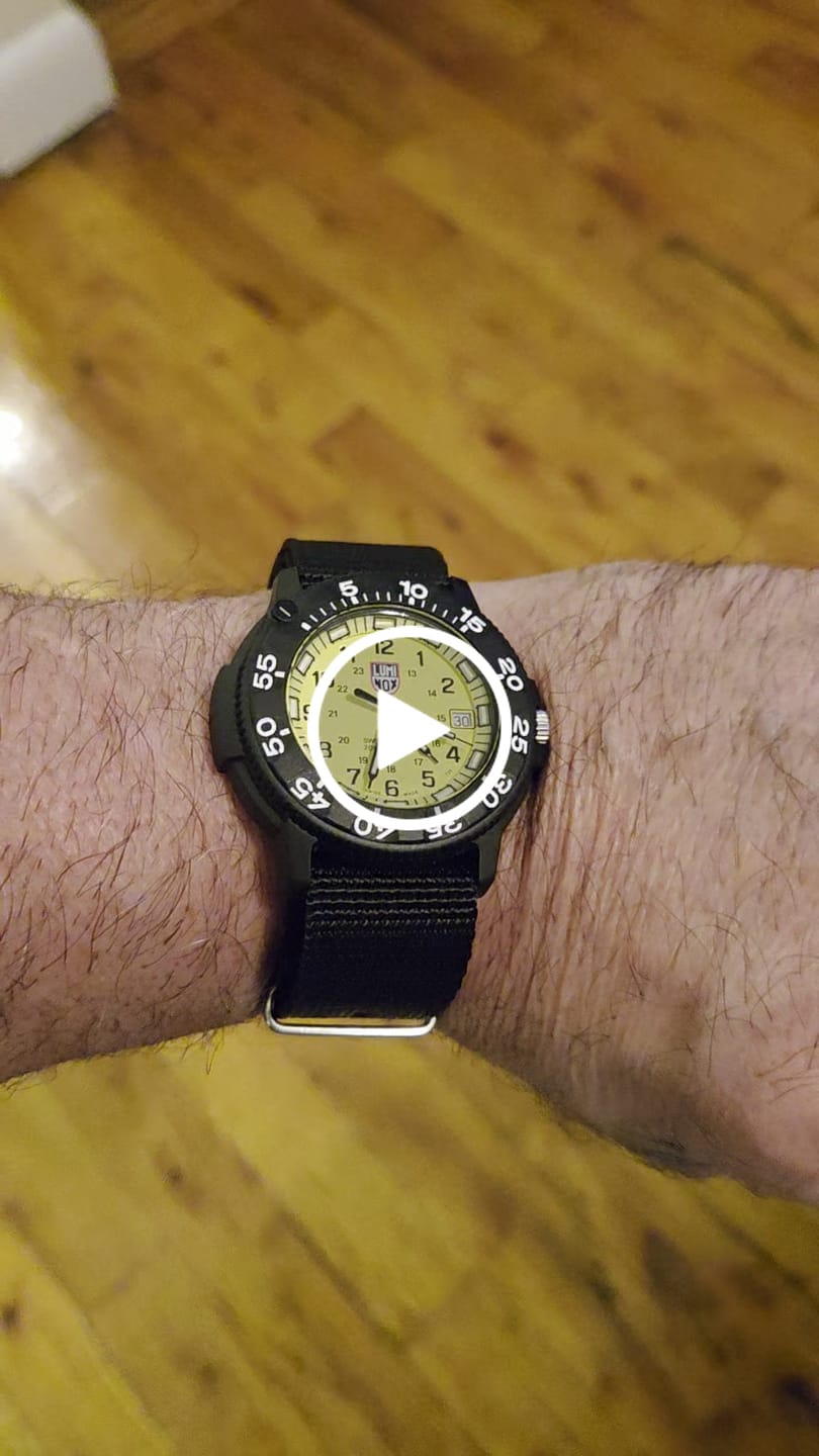 Customer video review of Luminox Men's Watch Strap - Black Webbing Nylon with Buckle Clasp | FNX.2201.20Q.K