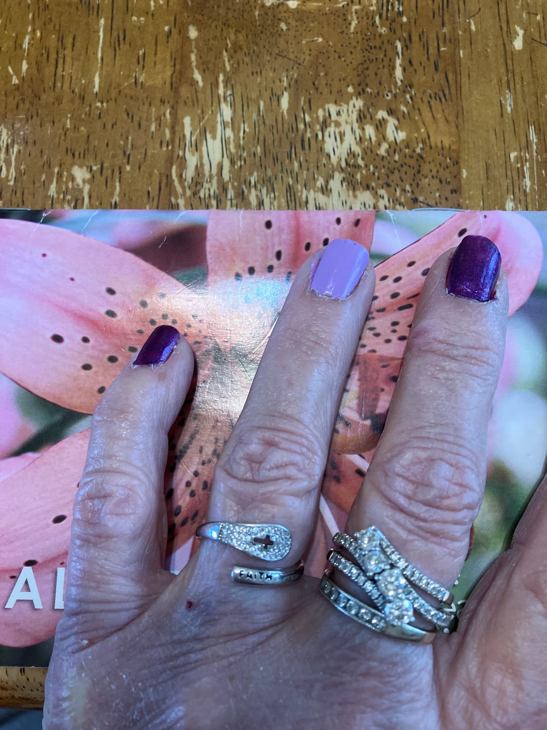 Customer photo review of "FAITH" Handmade Christian Family Ring in Zircon & 925 Sterling Silver (GIFTING OFFER)