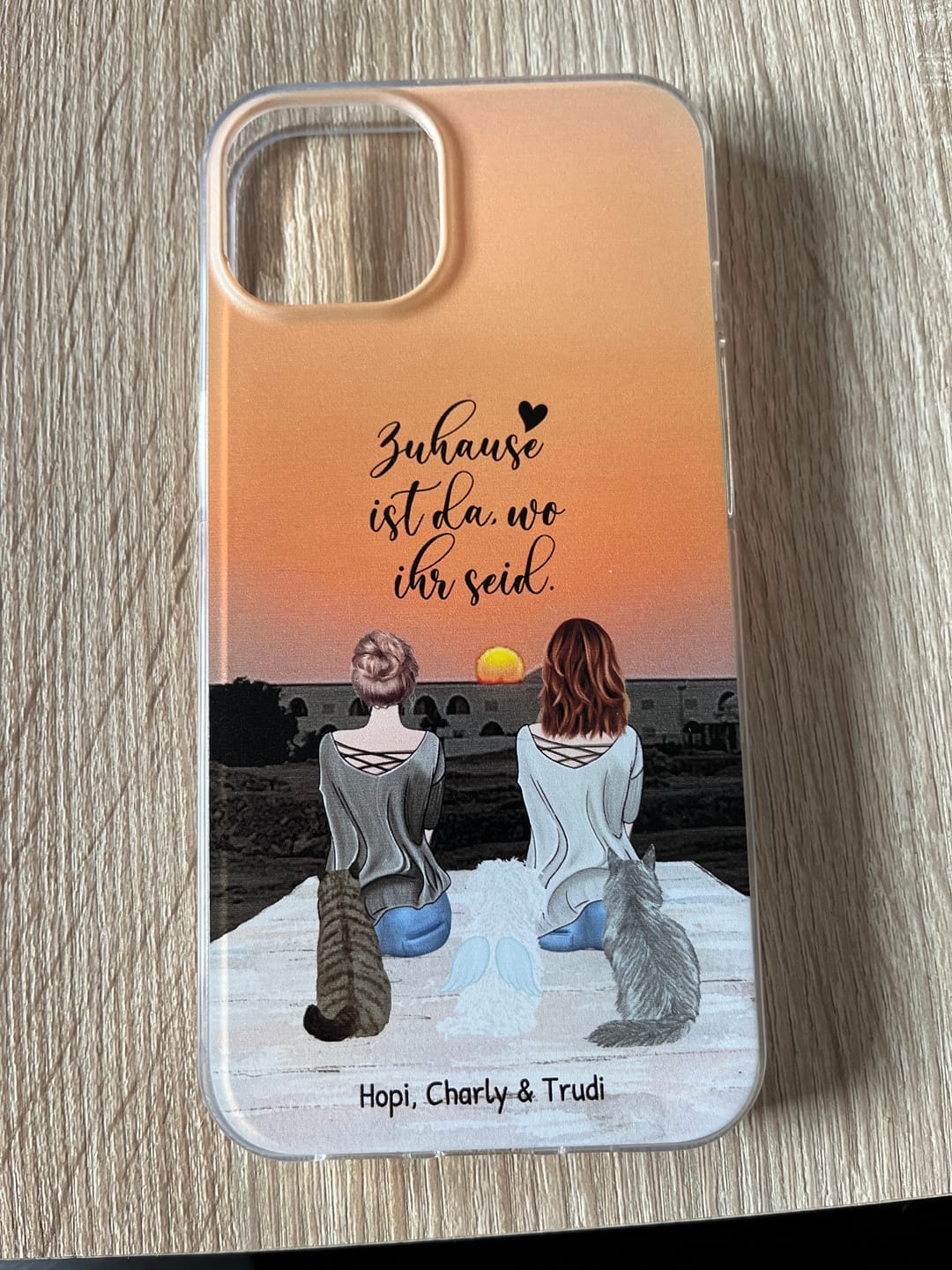 Customer photo review of Unterwegs mit Haustier Pärchen - Individuelle Handyhülle