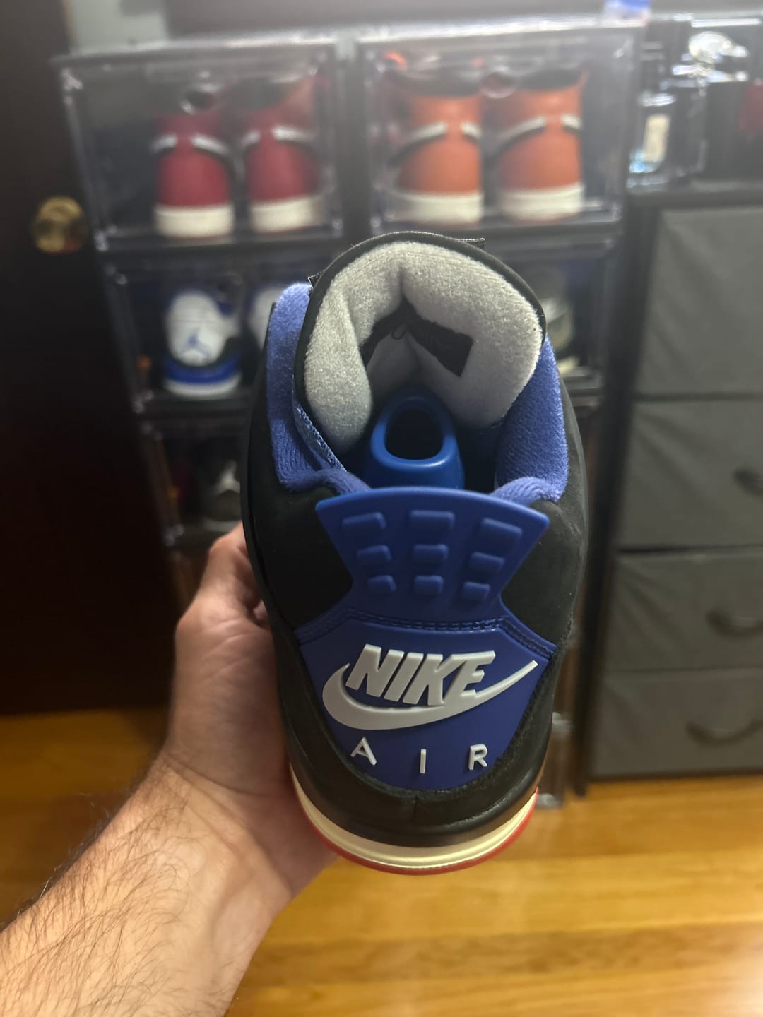 Customer photo review of Fresh Flow Shoe Trees - Extend the Life of Sneakers, Shoes & Boots - Red & Blue