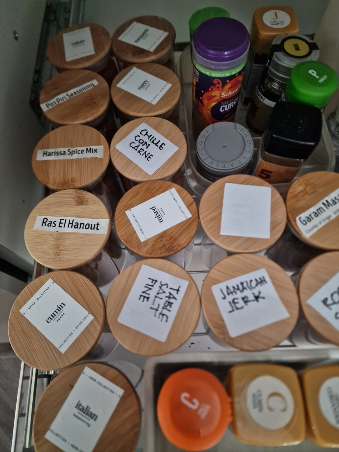 Customer photo review of Glass Spice Jar with Bamboo Lid 200ml Small
